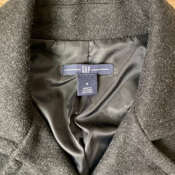 Dark Heather Grey GAP Wool Peacoat (Small) - Picture 6 of 7